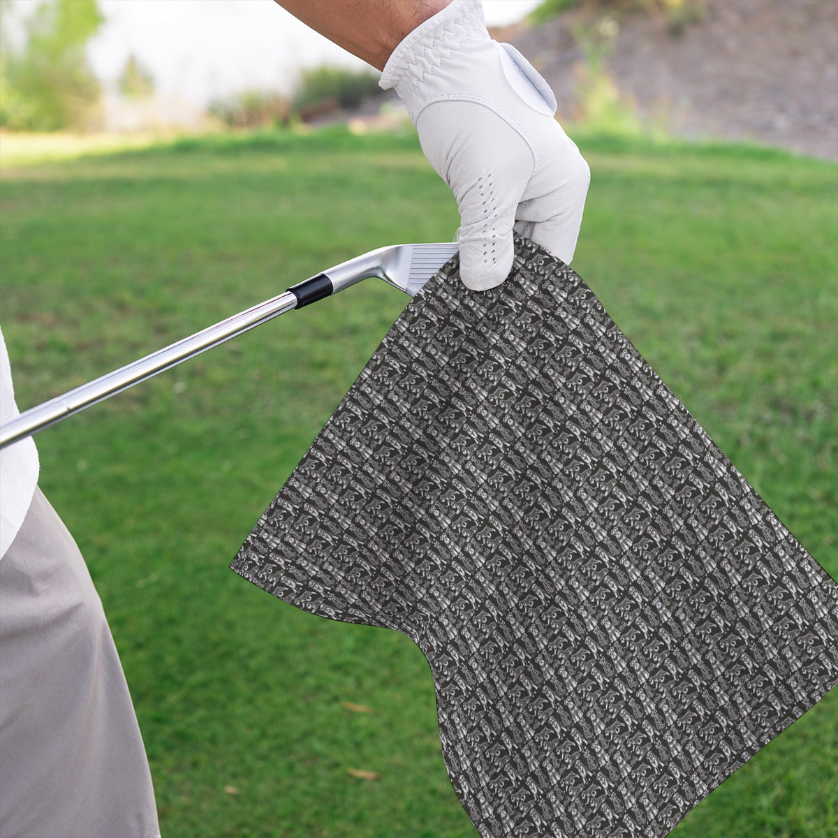 Miniature Schnauzer Golf Towels, Retro Schnauzer Golf Towel, Crazy Golf Gift For Golfer