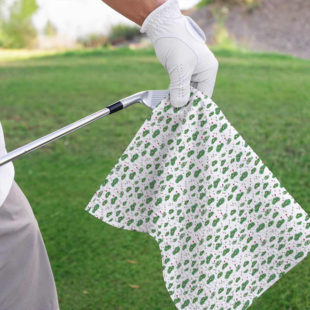 Cute Frog Golf Towels, Crazy Frog Golf Pattern Towel, Golf Gift For Golfer