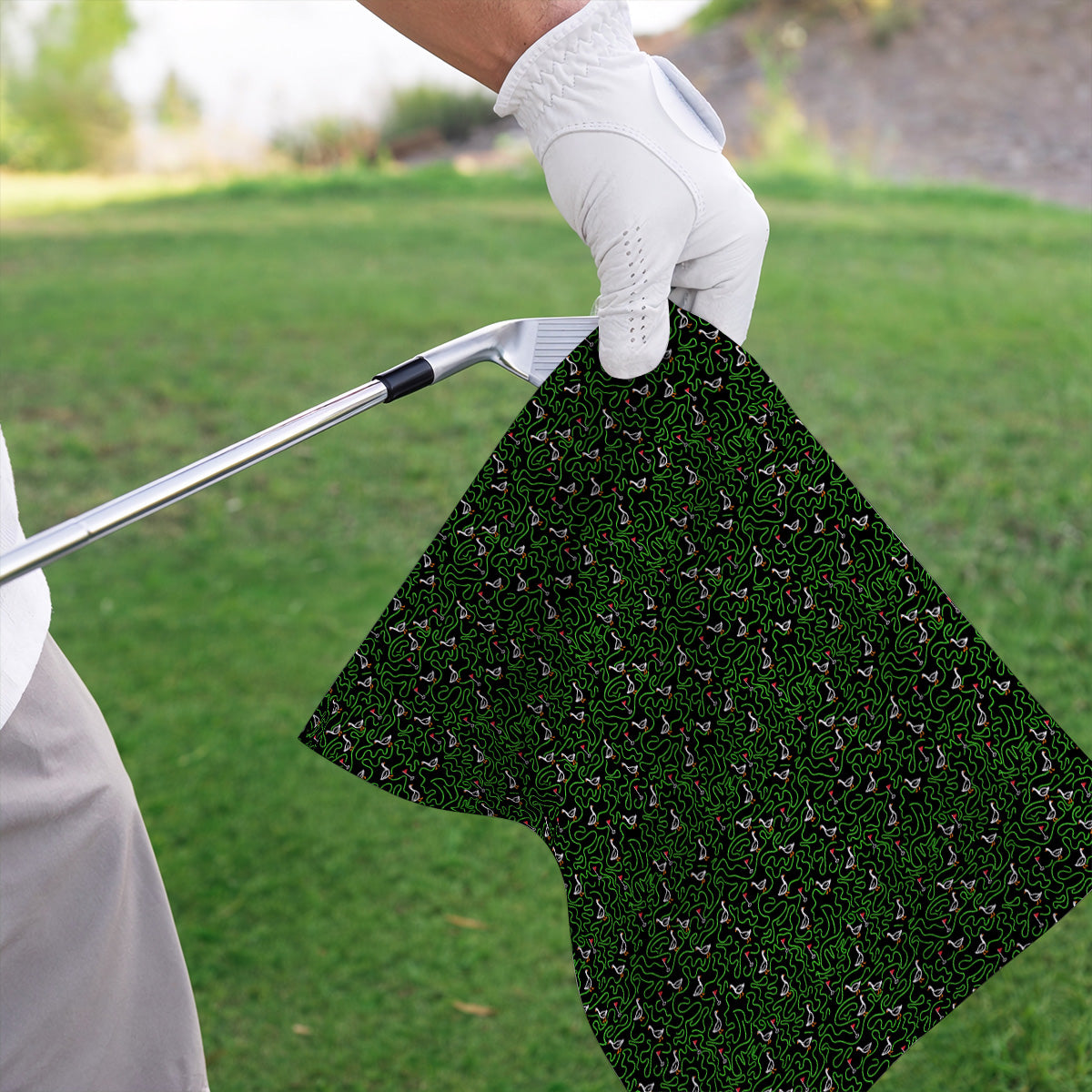 Goose Pattern Golf Towels, Funny Goose & Golf Towel, Golf Gift For Golfer