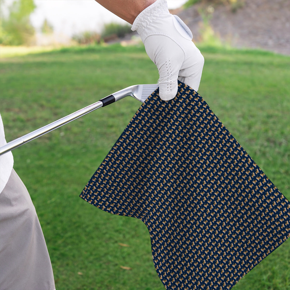 Funny Corgi Golf Towels For Golfer, Corgi Pattern Golf Towel, Dog Lover Golf Gift