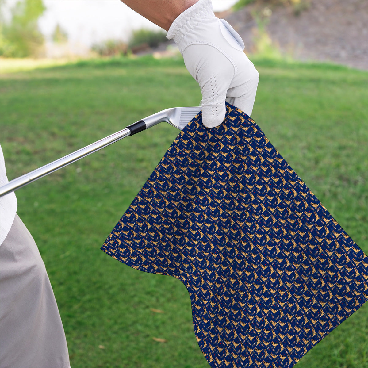 German Shepherd Golf Towels, Funny German Pattern Golf Towel, Golf Gift For Golfers