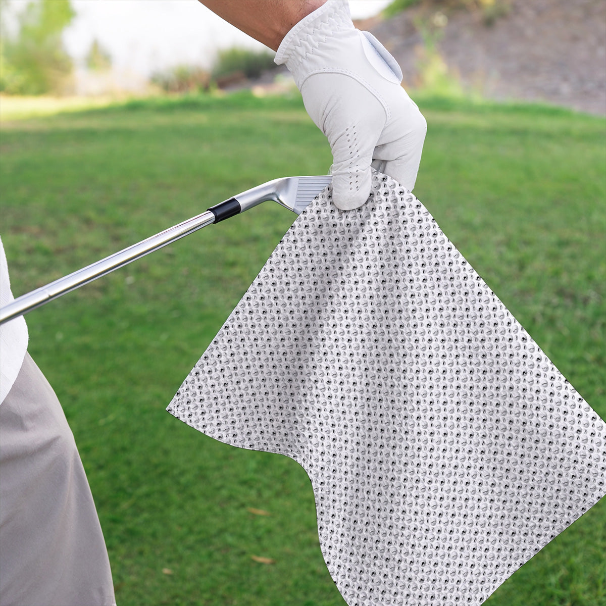 Mustache Golf Ball Towels, Funny Movember Golf Pattern Towel, Gift for Golfers