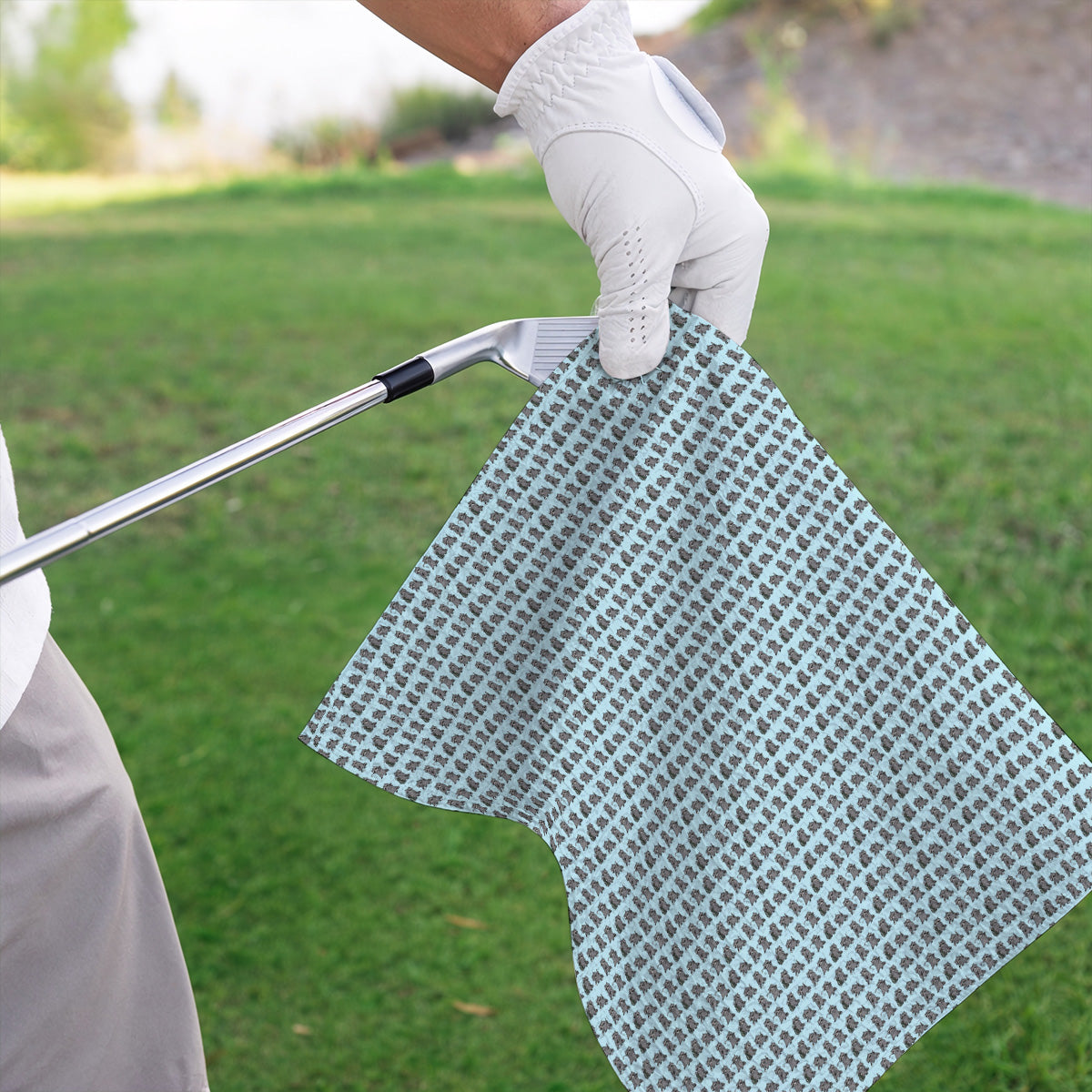 Funny Raccoon Golf Towels, Cute Raccoon Golf Pattern Towel, Golf Gift for Golf Lovers