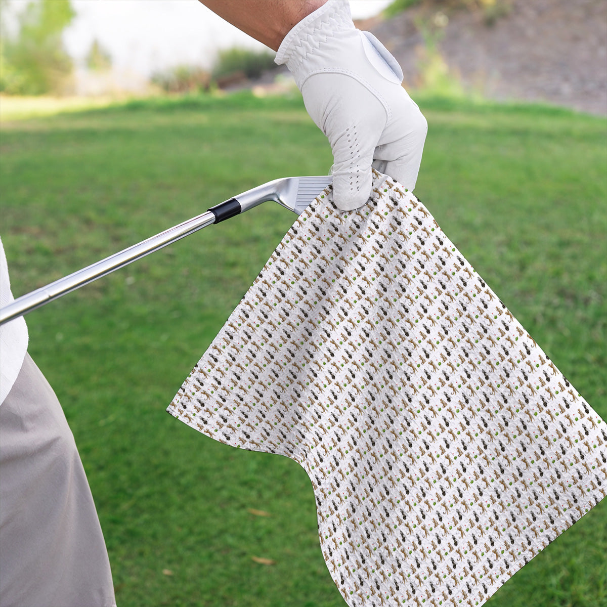 Leopard Pattern Golf Towels, Funny Pattern Golf Towel, Golf Gift For Golfers