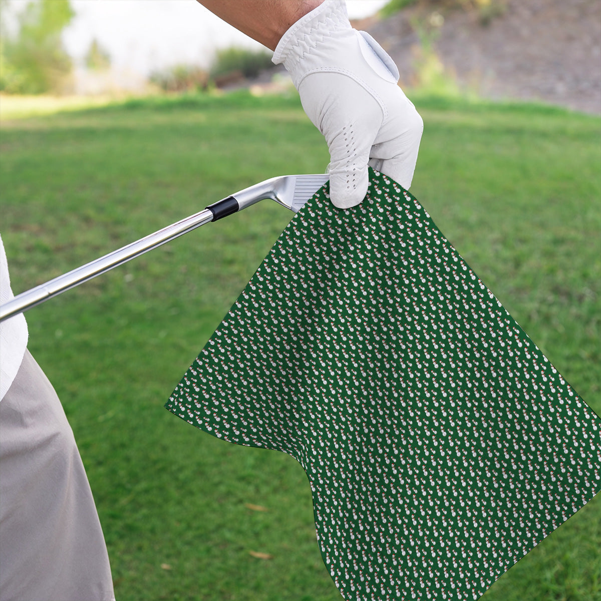 Snowman Christmas Golf Towels, Funny Xmas Golf Towel, Golf Gift for Golfer