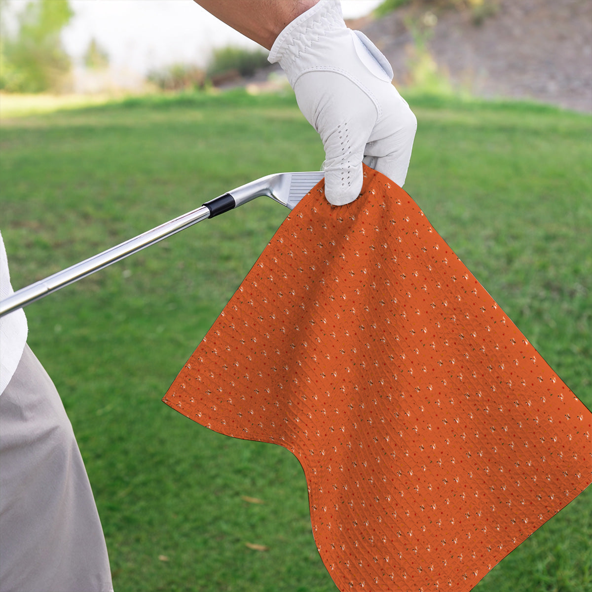 Fall Pattern Golf Towels, Autumn Squirrel Golf Towel, Crazy Golf Gift For Golfer