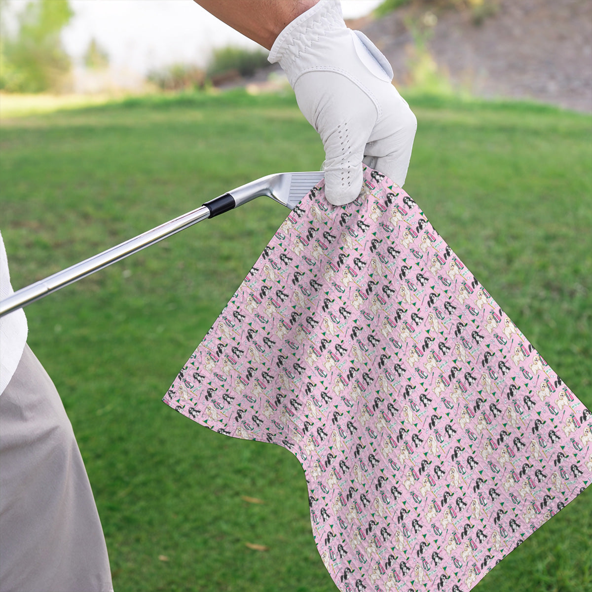 Havanese Pattern Golf Towels, Cute Havanese Golf Towel, Crazy Golf Gift for Golfer