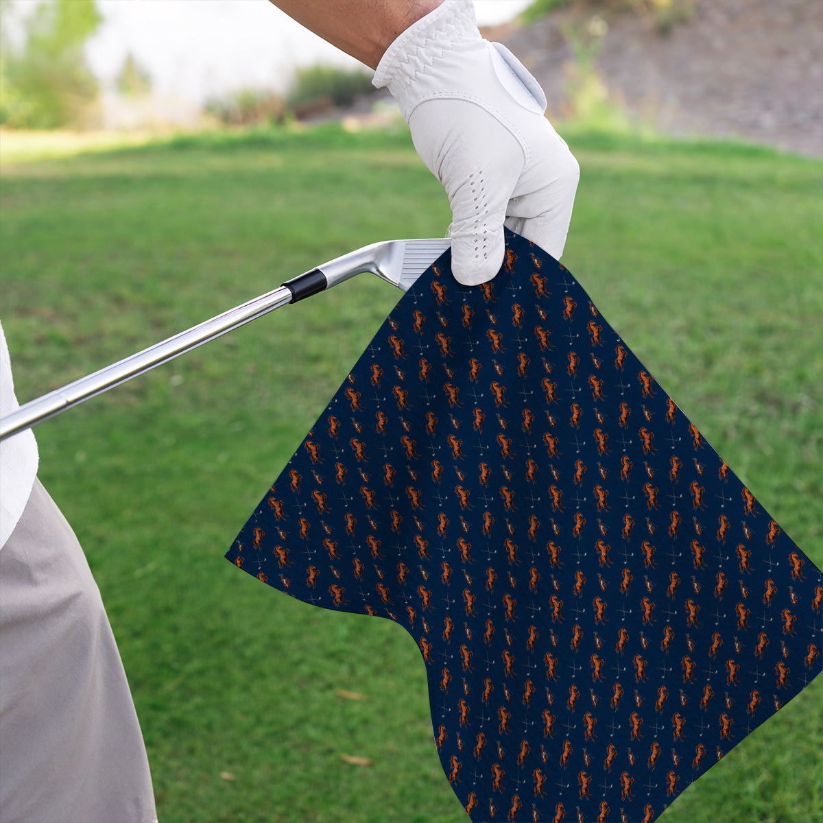 American Quarter Horse Golf Towels, Horse Pattern Golf Towel for Equestrian Lovers, Western Horse Golf Gift for Golfers