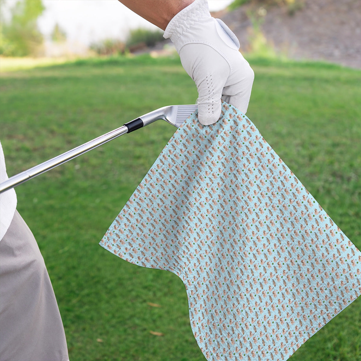 Havanese Golf Towels, Funny Havanese Pattern Golf Towel, Golf Gift For Dog Lovers