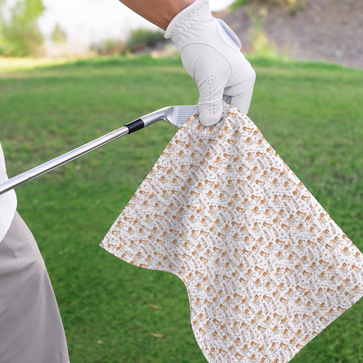 Crazy Cavalier King Charles Spaniel Golf Towel, Funny Cavalier Golf Towels, Golf Gift For Golfer