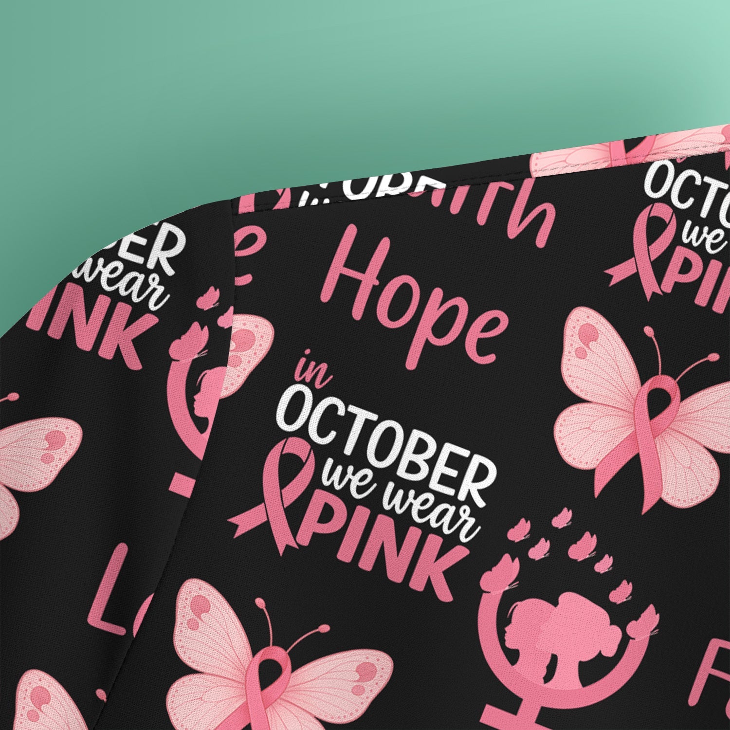 Breast Cancer Warrior Shirt - Faith Hope Love & Pink Ribbon Butterfly Design - October Gift for RN LPN CNA
