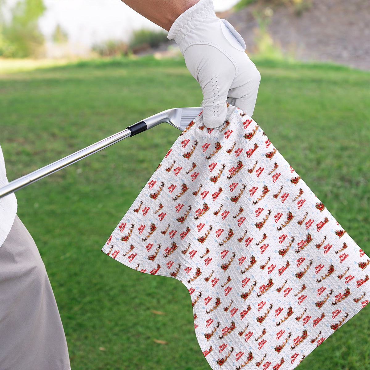 Corgi Christmas Pattern Golf Towels, Funny Corgi Golf Towel, Xmas Golf Gift For Golfers