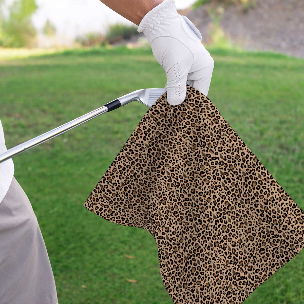 Crazy Leopard Golf Towels, Golf Gift For Towel, Leopard Pattern Golf Gift