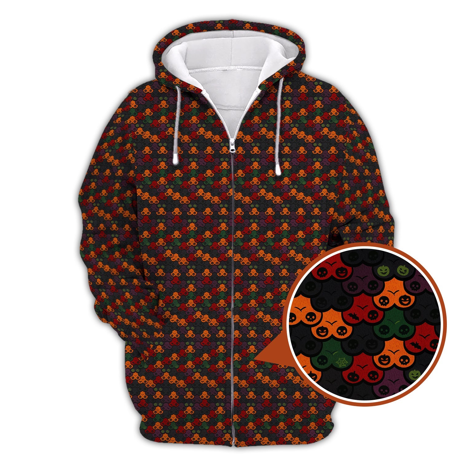 Funny Pattern Golf Shirt, Halloween Golf Shirt With Pumpkin, Crazy Golf Shirt For Golfer