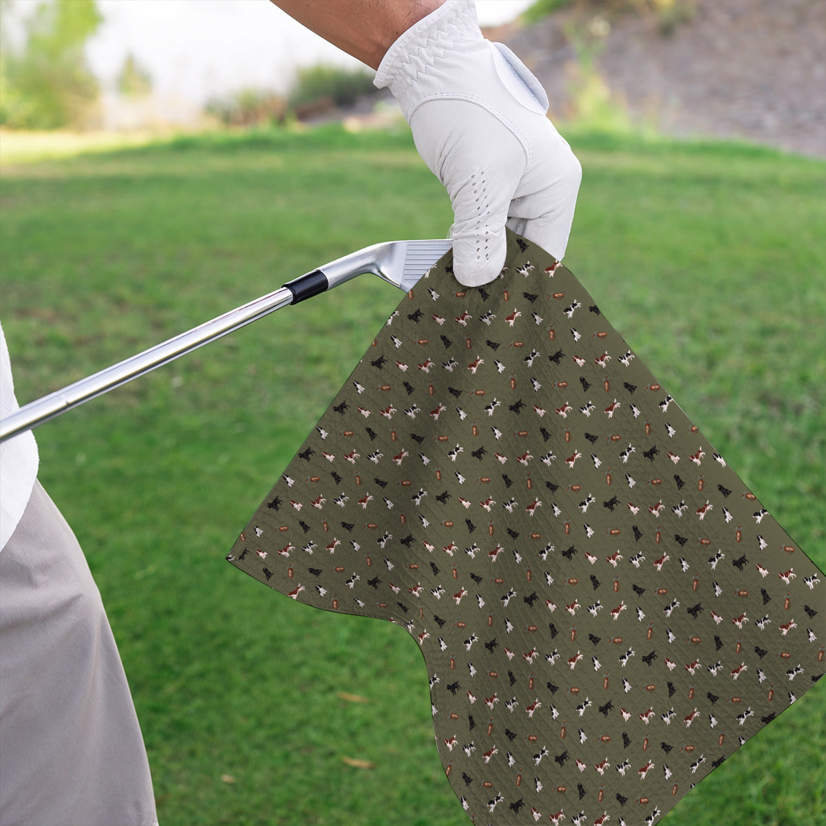 English Springer Spaniel Golf Towels, Funny Dog Pattern Golf Towel, Golf Gift For Golfers