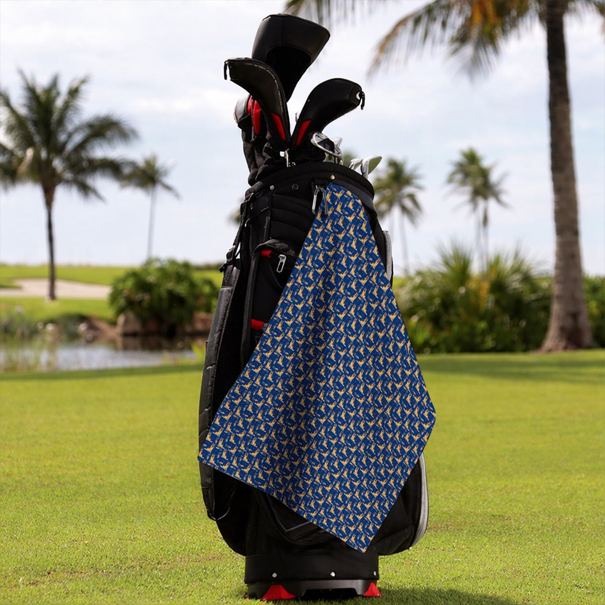 German Shepherd Golf Towels, Funny German Pattern Golf Towel, Golf Gift For Golfers
