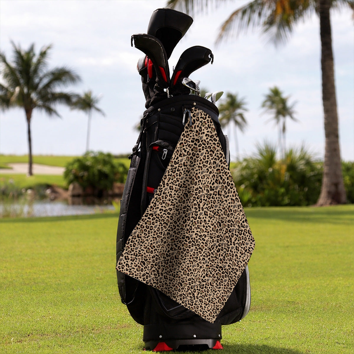 Crazy Leopard Golf Towels, Golf Gift For Towel, Leopard Pattern Golf Gift
