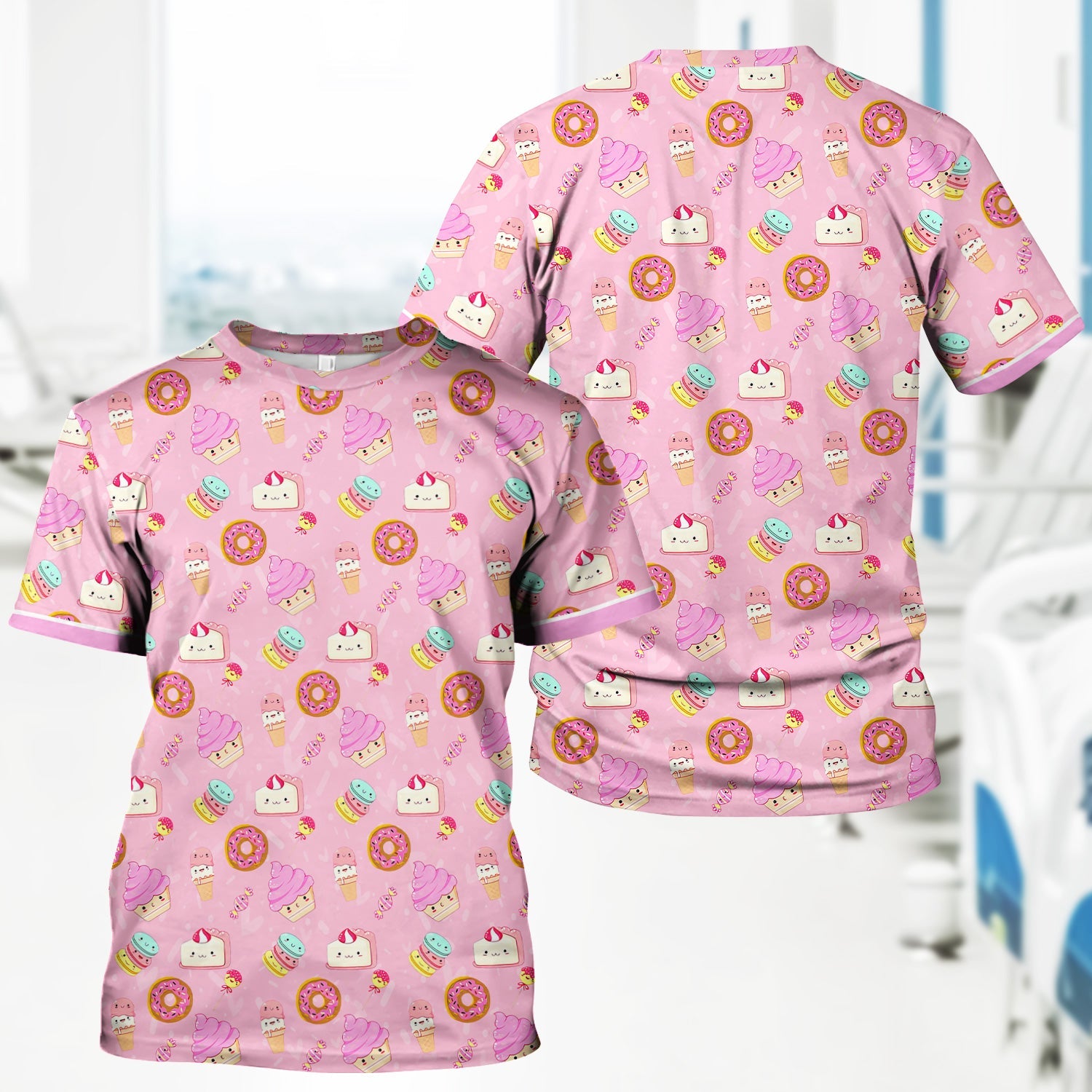 Personalized Ice Cream & Donut Shirt  - Sweet Graphic Tee for Nurses - Gift for RN LPN Healthcare Workers