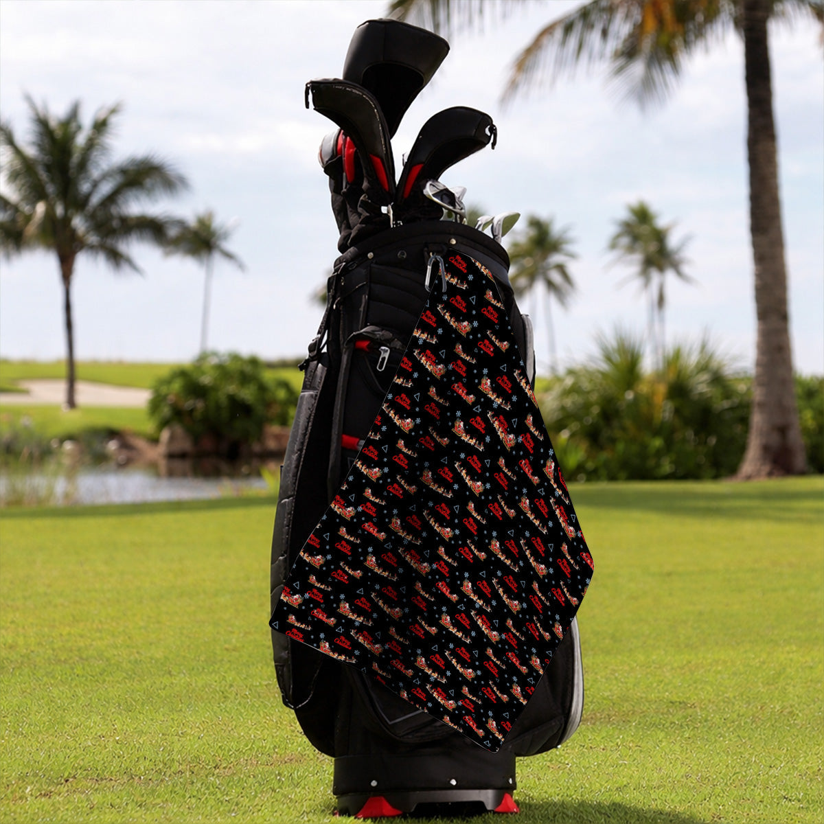 Corgi Christmas Pattern Golf Towels, Funny Corgi Golf Towel, Xmas Golf Gift For Golfers