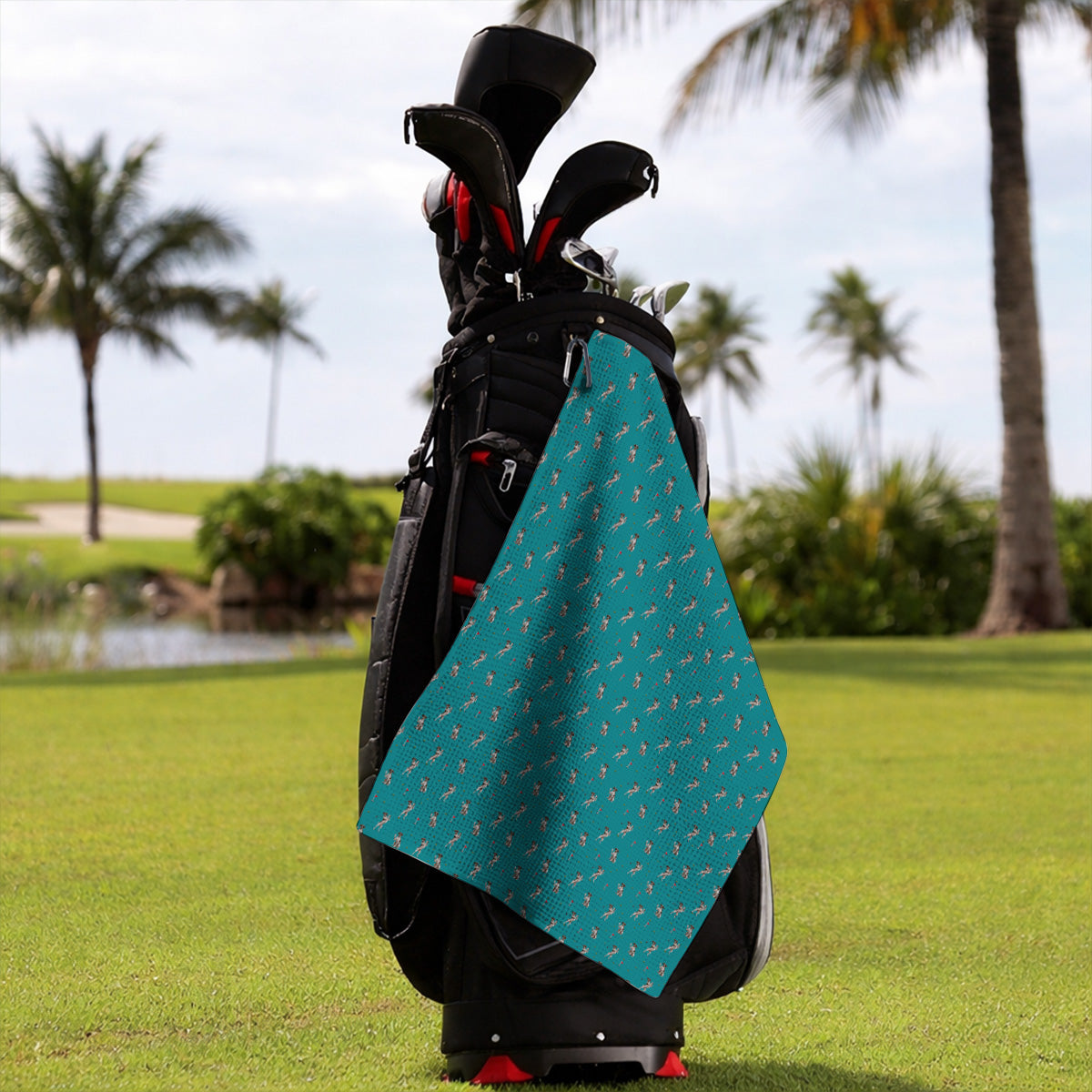 Crazy Pointer Pattern Golf Towel, German Shorthaired Pointer Golf Towels, Golf Gift For Golfer