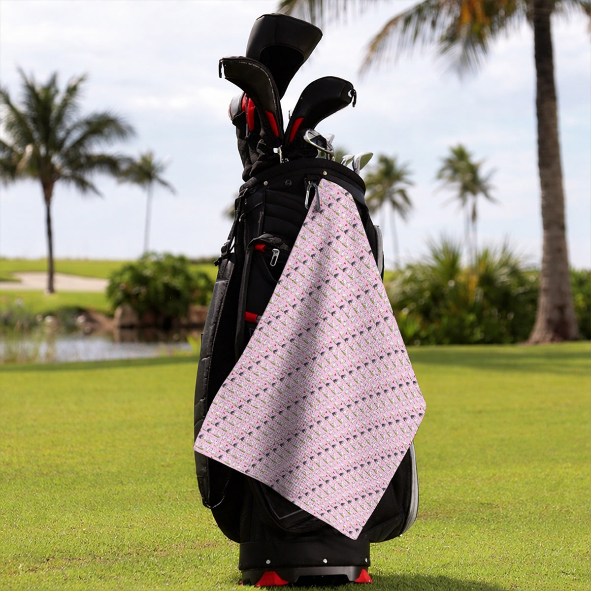 Cute Goose Golf Pattern Towels, Goose Golf Towel, Crazy Golf Gift for Golfers
