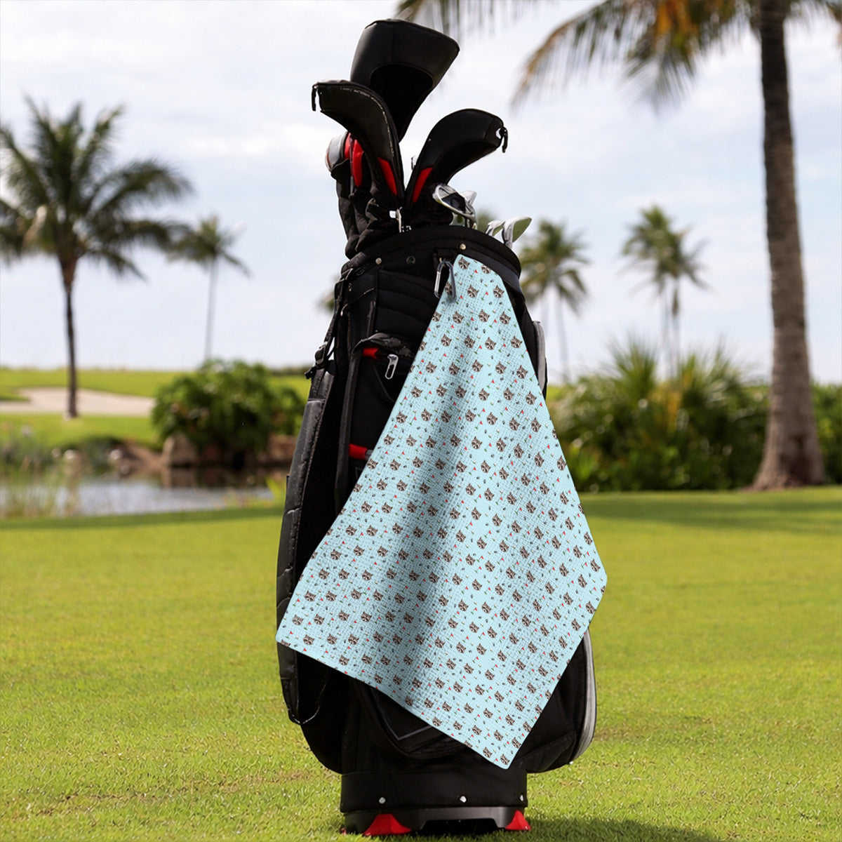 Funny Raccoon Golf Towels, Raccoon Pattern Golf Towel, Golf Gift For Golfers