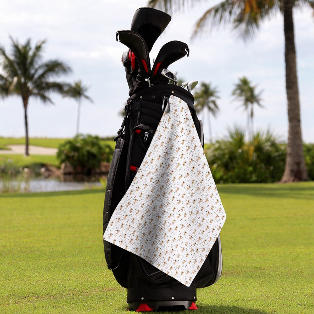 Funny Chihuahua Golf Towel, Cute Chihuahua Golf Pattern Towels for Dog Lovers, Crazy Golf Gift For Golfer