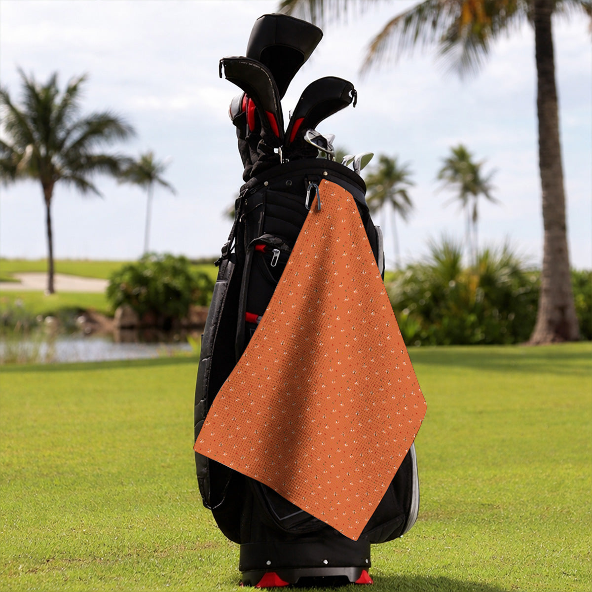 Fall Pattern Golf Towels, Autumn Squirrel Golf Towel, Crazy Golf Gift For Golfer