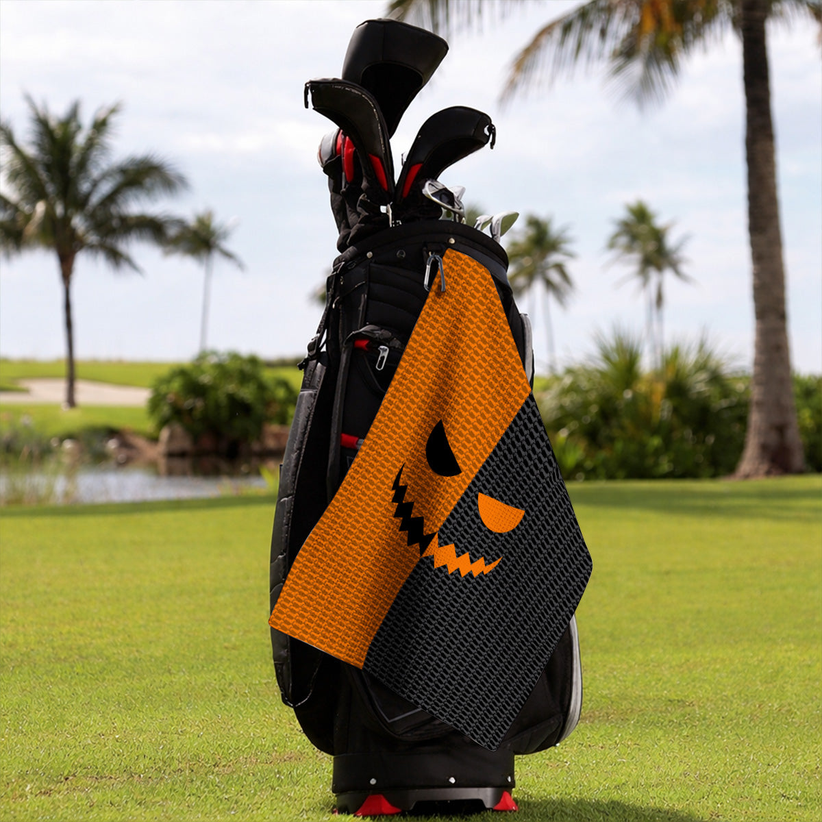 Halloween Dachshund Towel, Crazy Wiener Dog Pattern Golf Towels, Golf Gifr For Golfer