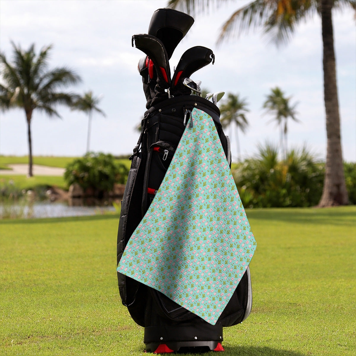 Cowgirl Pattern Golf Towels, Western Cactus Golf Towel, Golf Gifr For Golfers