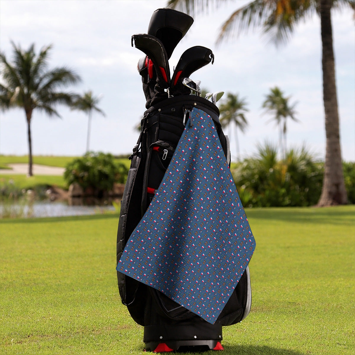 Texas Cowboy Golf Towels, Western Texas Golf Pattern Towel, Crazy Golf Gift For Golfer