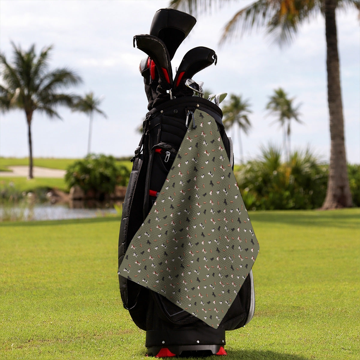 English Springer Spaniel Golf Towels, Funny Dog Pattern Golf Towel, Golf Gift For Golfers