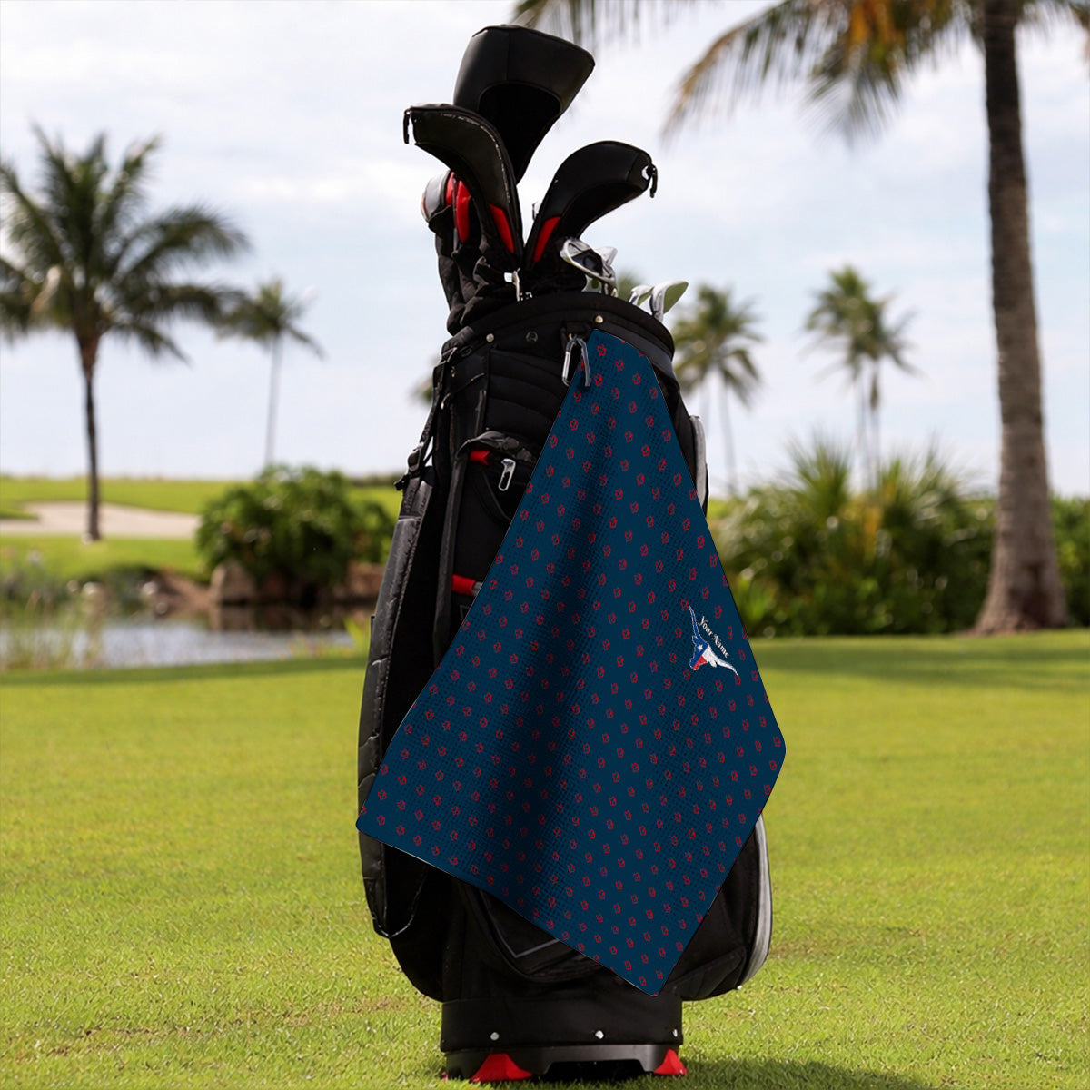 Personalized Texas Longhorn Golf Towels, Texas Pattern Golf Towel, Unique Texas Golf Gift For Golfer