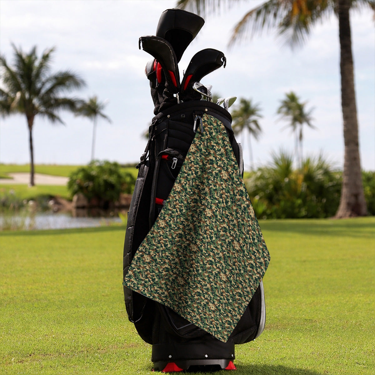 Veteran Golf Towels, Camo Pattern Golf Towel, Crazy Golf Gift For Golfers
