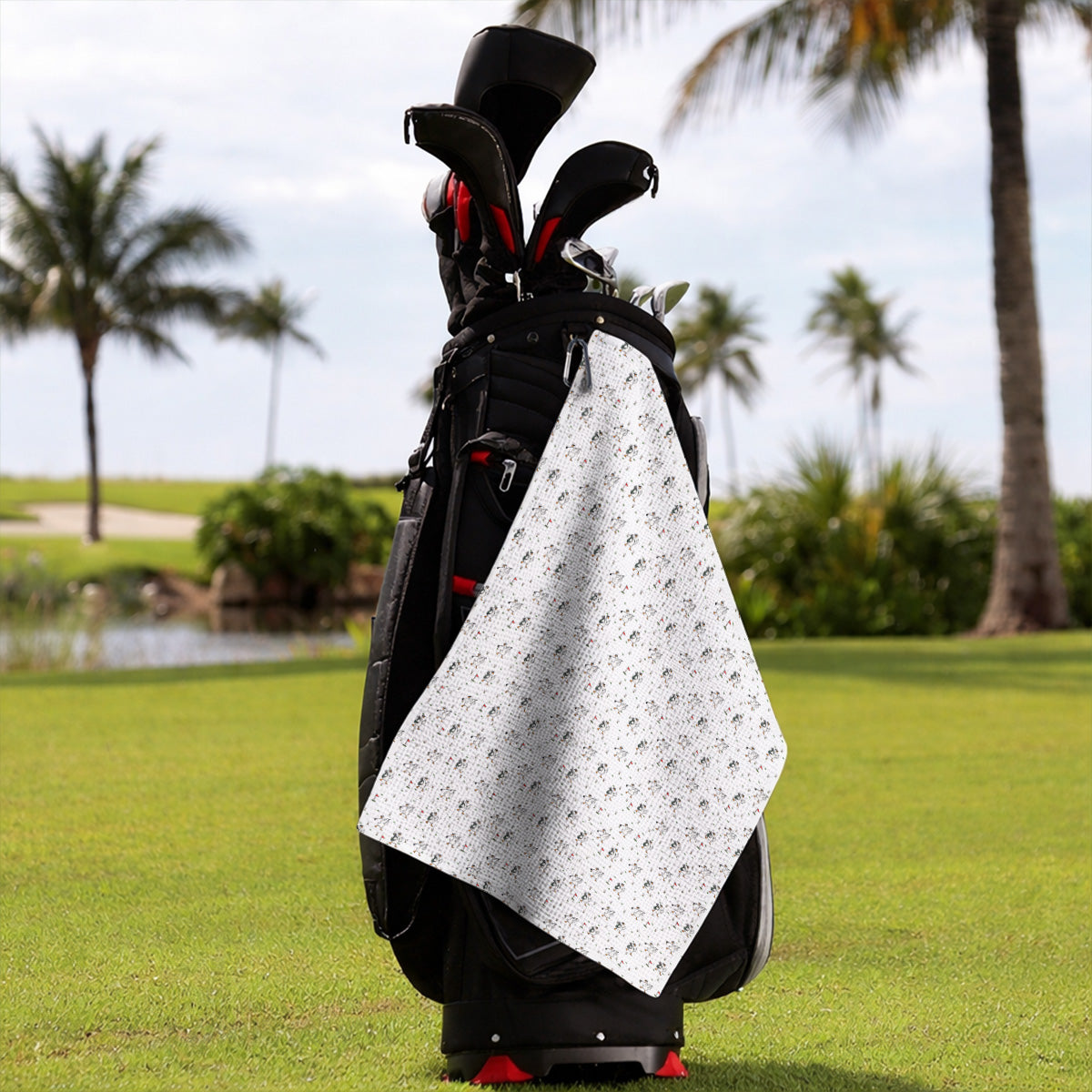 Crazy Goose Golf Towels, Goose Golf Pattern Towel, Unique Golf Gift for Golfers