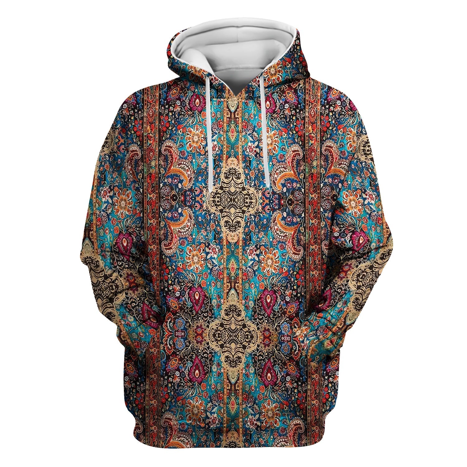 Boho Hippie T-Shirt - All-Over Print Psychedelic Paisley Graphic - Gift for Women RN LPN & Healthcare Workers