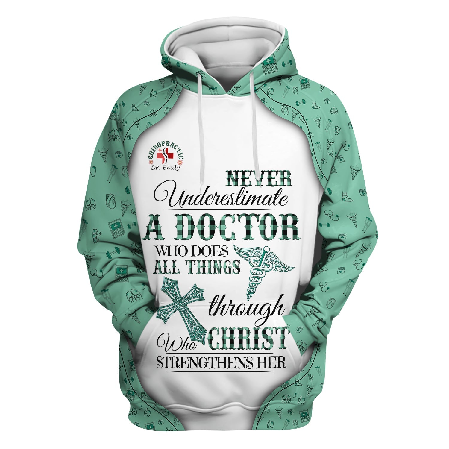 Custom Christian Nurse Shirt - All Things Through Christ Graphic Tee - Gift for Women Doctors & Medical Professionals