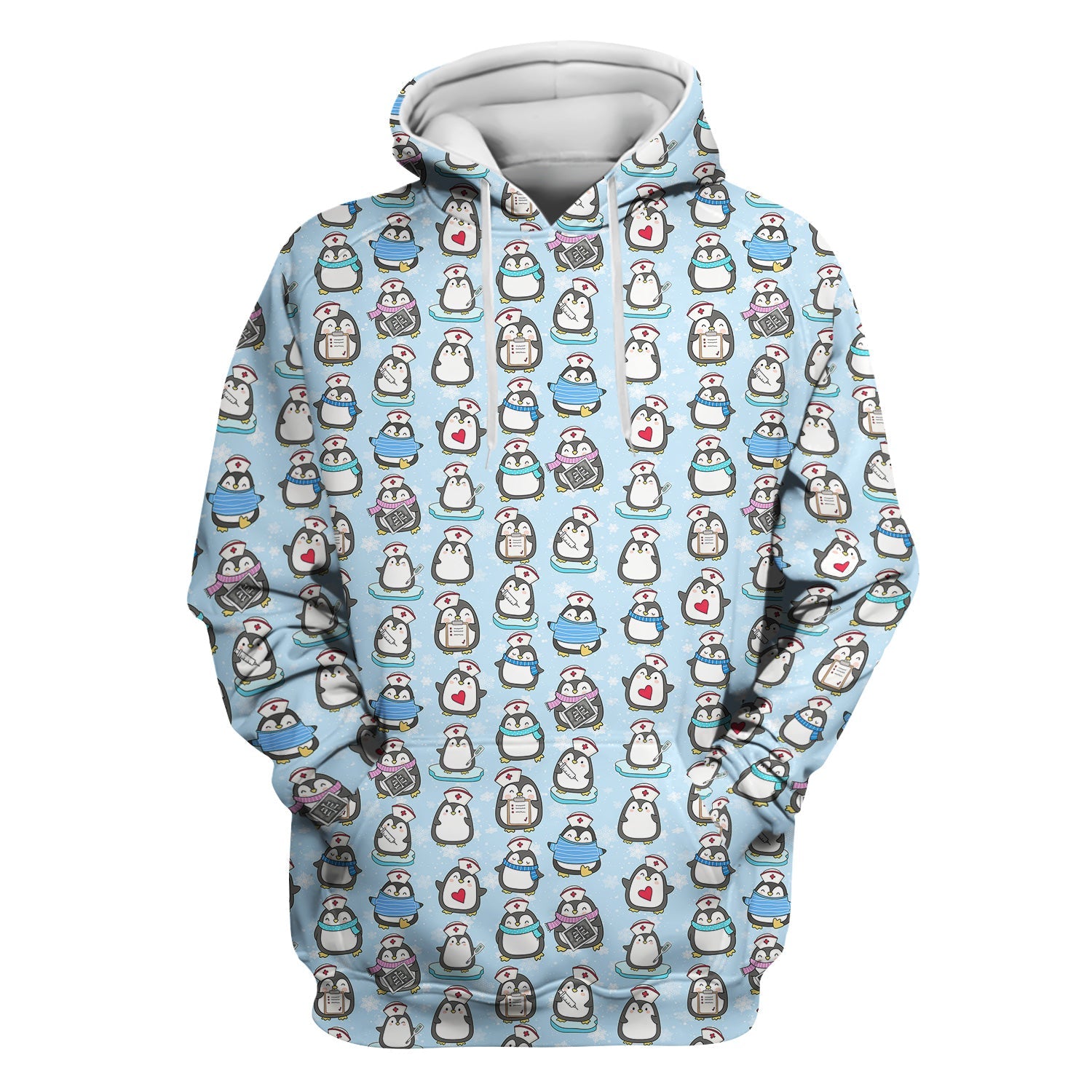 Personalized Funny Christmas Nurse Shirt - Cute Penguin with Syringe Graphic Tee - Gift for RN LPN CNA