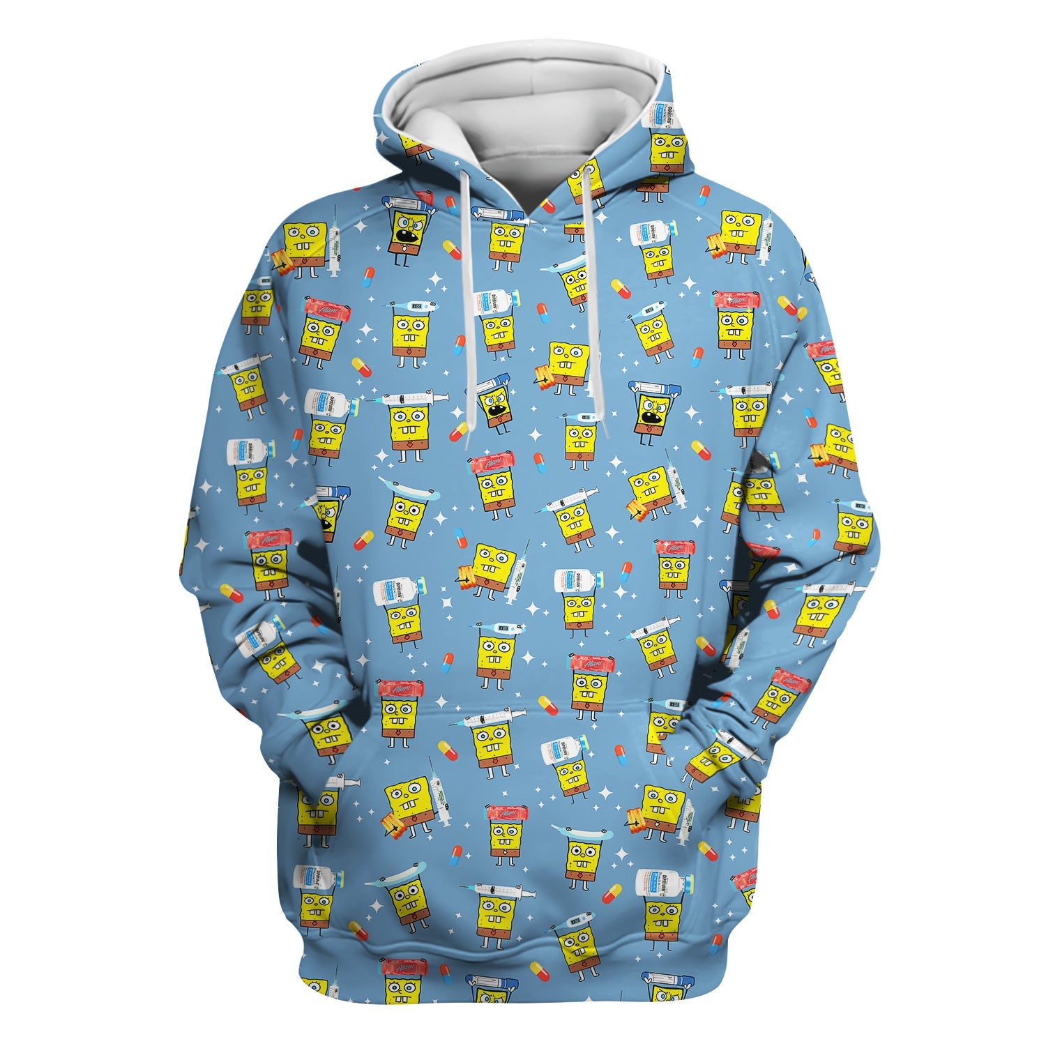 Funny Cartoon Character Shirt - All Over Print Graphic Tee for Women - Gift for RN LPN Healthcare Workers