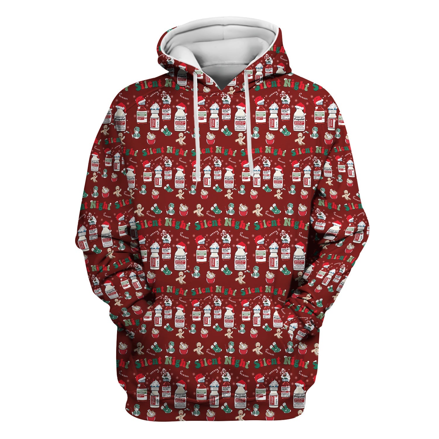 Funny Pharmacist Christmas Shirt - Cute Santa Hat Medication Graphic Tee - Holiday Gift for RN LPN CNA