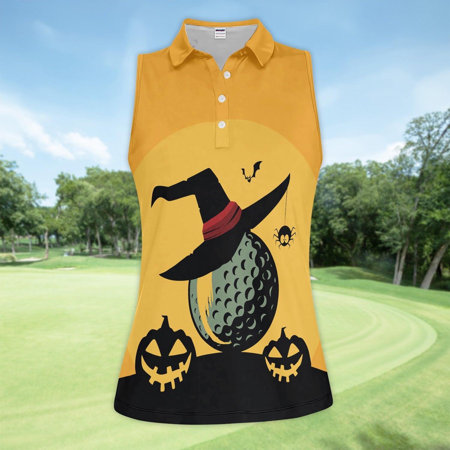 Funny Halloween Golf Polo Shirt for Women – My Broom Broke So Now I Golf Witch Shirt