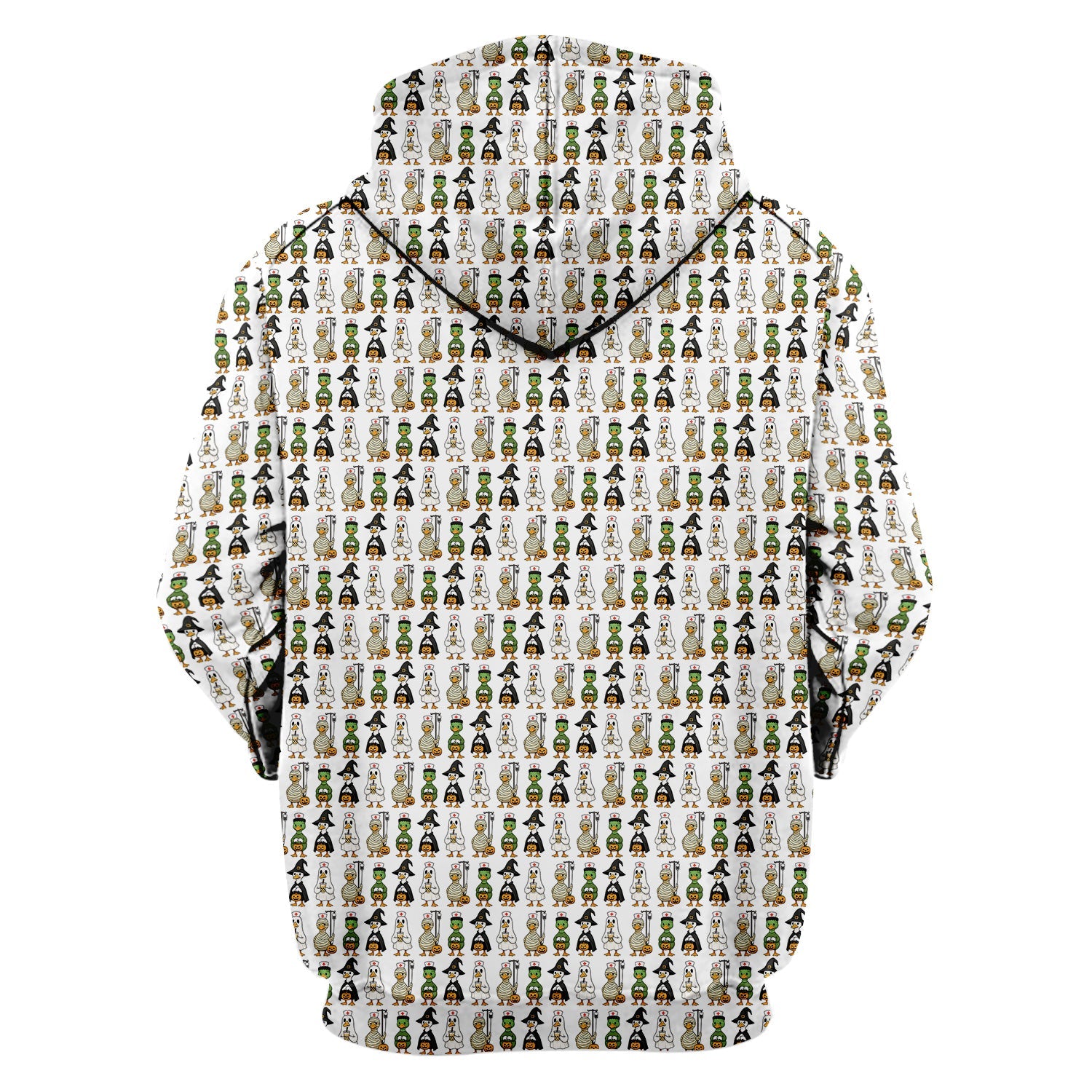 Funny Nurse Halloween T-Shirt - Cute Duck in Halloween Costumes Pattern Design - Gift for Women RN LPN & Healthcare Workers