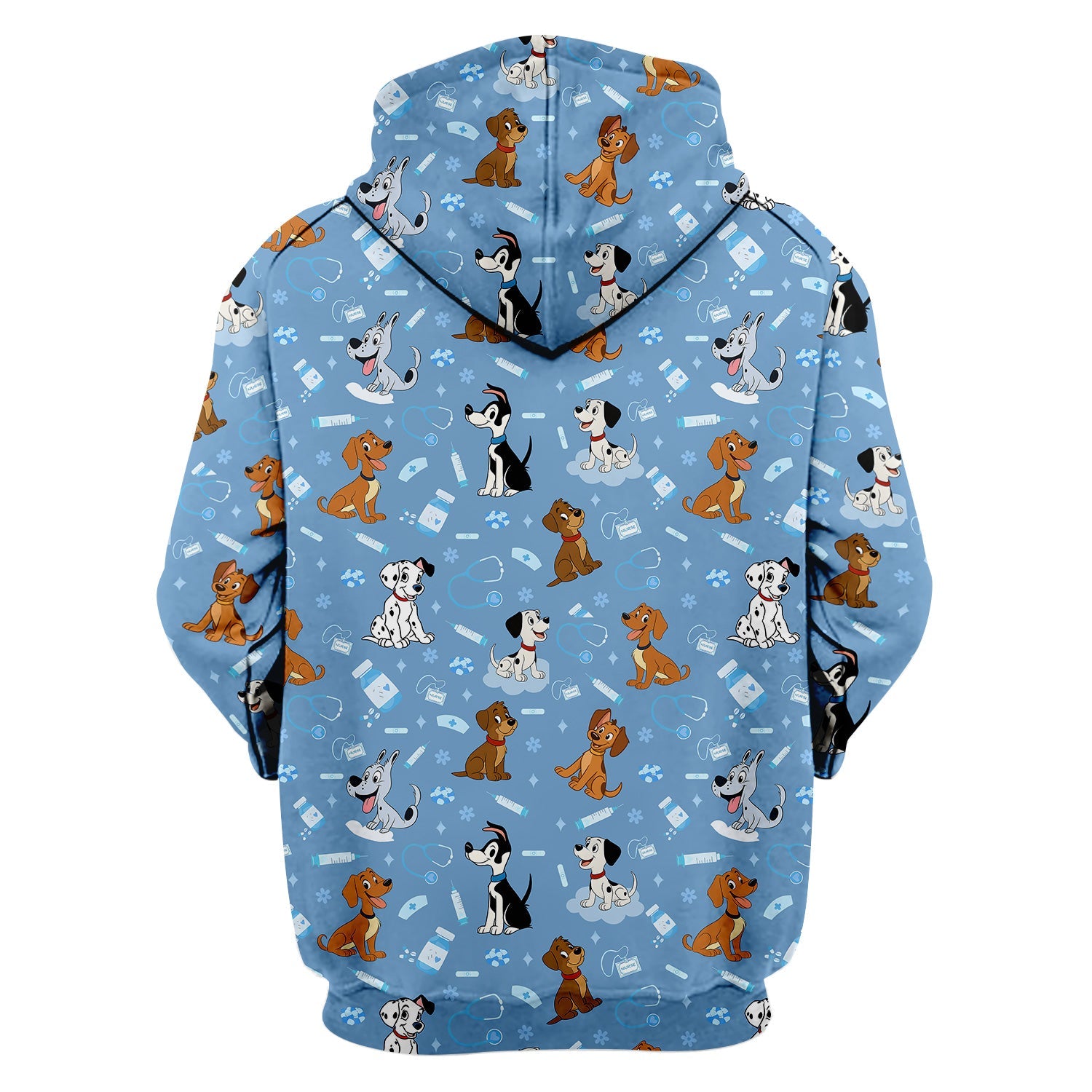 Cute Cartoon Dog Medical Shirt - Puppy Pattern Top for Veterinarians, Vet Techs, Animal Lovers - Fun Pet Care Gift for Dog Mom and Dad