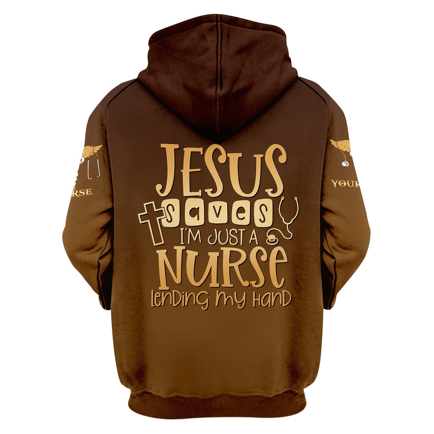 Personalized Jesus Shirt for Nurses - Religious Christian Design with Healing Symbol - Custom Name Gift for RN CNA LPN Healthcare Workers