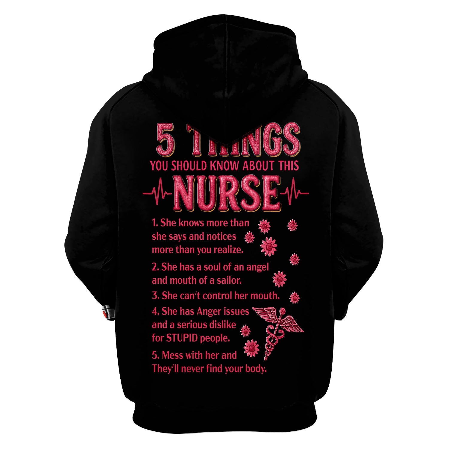 Custom Nurse Shirt 5 Things You Should Know - CNA RN LPN Medical Graphic Tee - Healthcare Worker & Medical Staff Gift