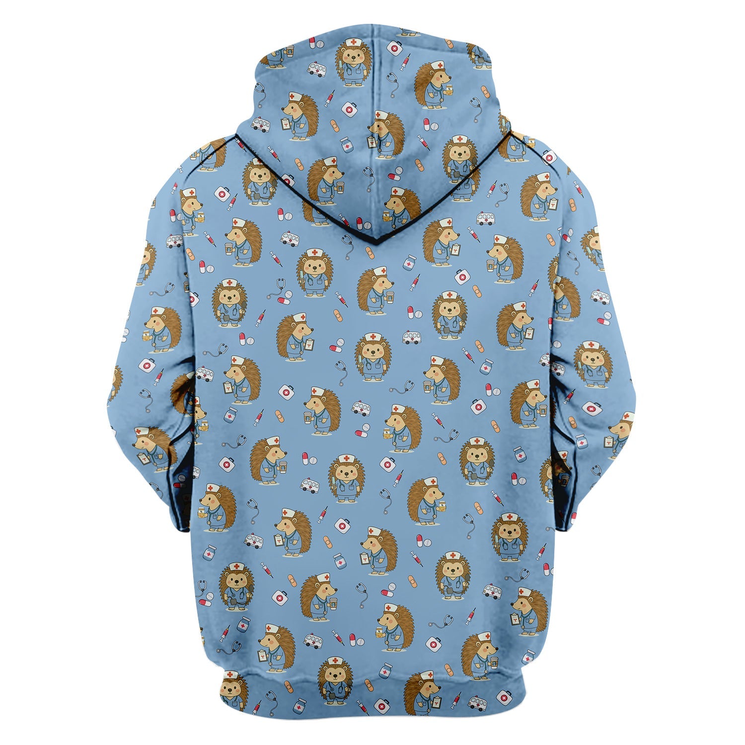 Funny Nurse Hedgehog T-Shirt - Cute Medical Icon Design - Gift for RN LPN CNA & Healthcare Workers