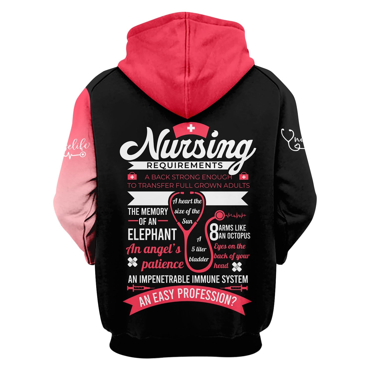 Personalized Nurse Life Shirt - Cute Syringe Bow Design Pink Black - Nursing Requirements Funny Quote Gift