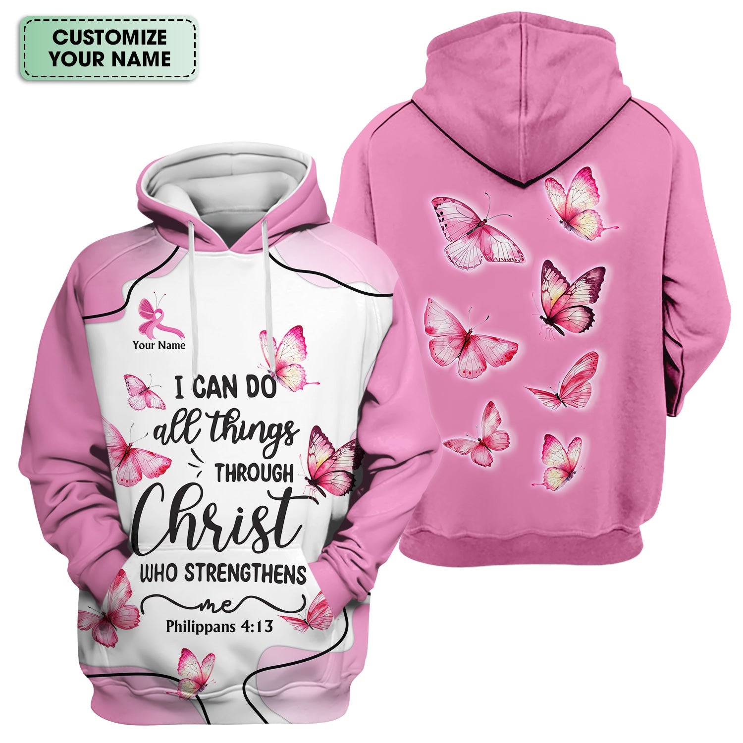 Personalized Christian Nurse Shirt - Faith Jesus Strength Religious Bible Verse Tee - Gift for RN LPN CNA Healthcare Workers