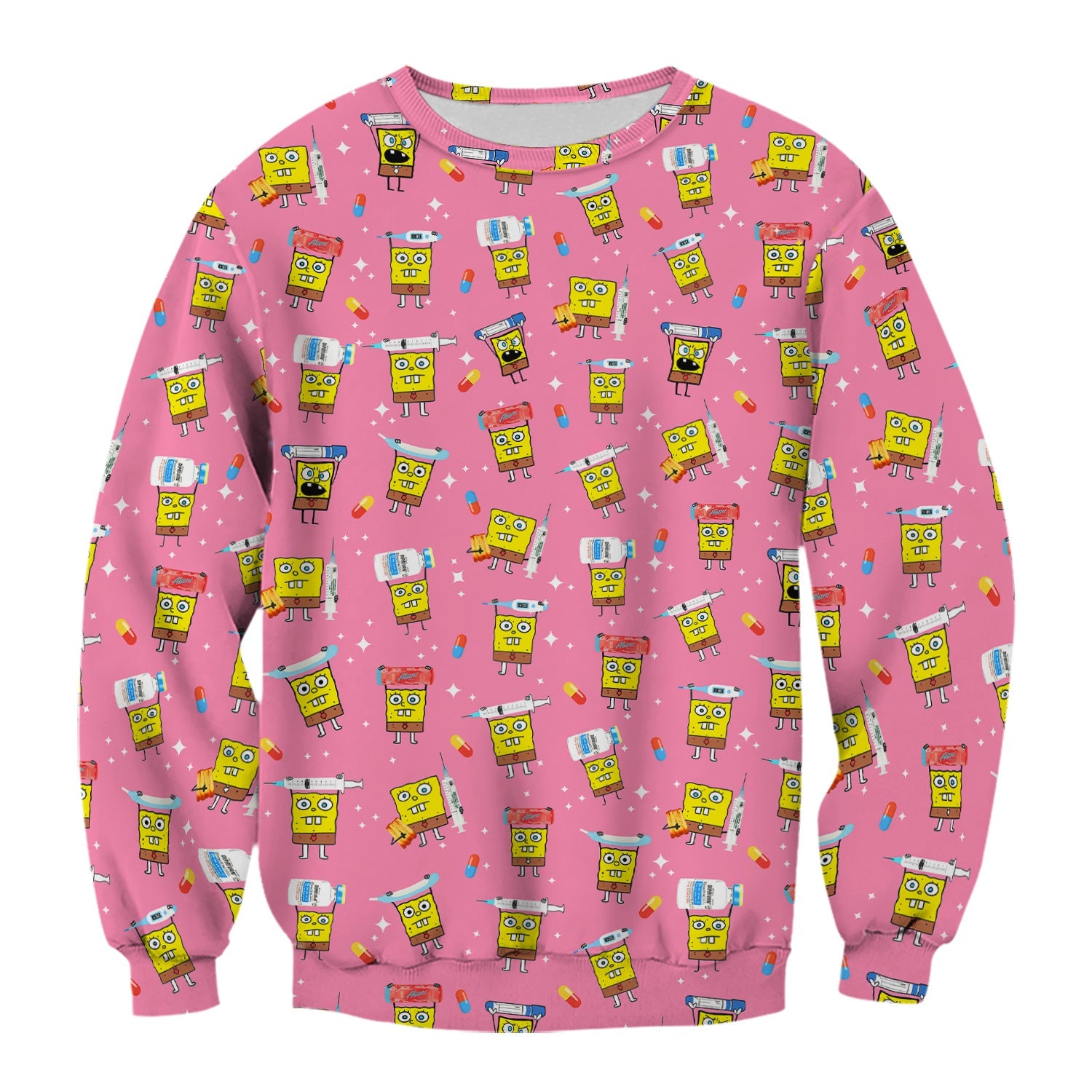 Funny Cartoon Character Shirt - All Over Print Graphic Tee for Women - Gift for RN LPN Healthcare Workers