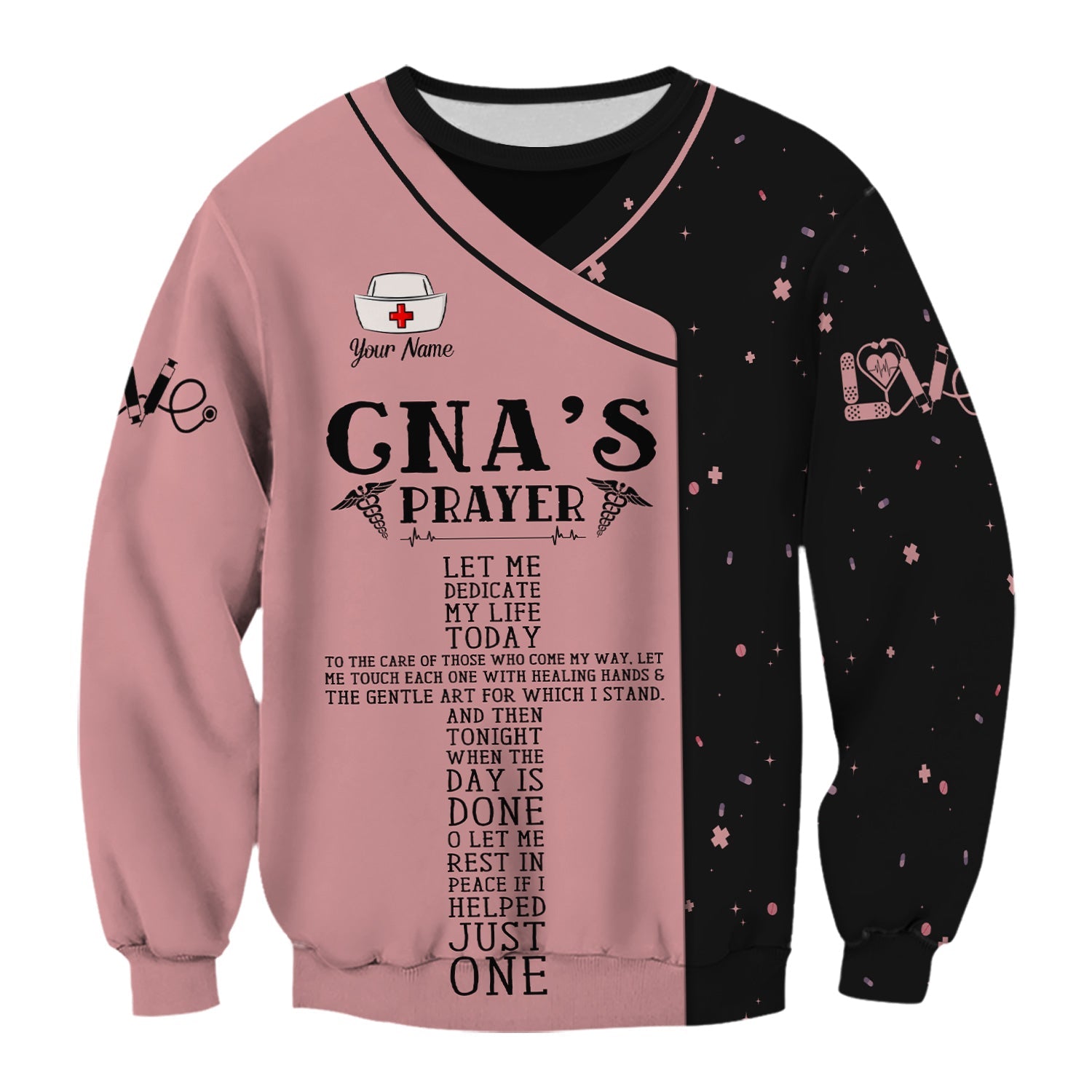 Custom Inspirational Nurse Shirt - CNA's Prayer Graphic Tee - Thoughtful Gift for Healthcare Workers & Nursing Assistants